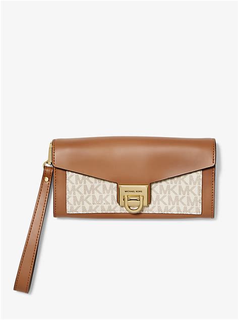 michael michael kors manhattan large viola leather clutch|Michael Kors Manhattan Large Viola Leather Clutch .